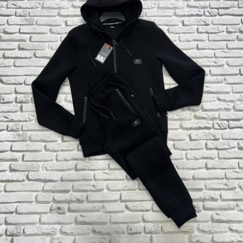 Костюм спорт Yulichka (M-3XL) F3009AE black (зима) Yulichka F3009AE black