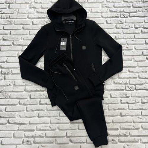 Костюм спорт Yulichka (M-3XL) F3009SI black (зима) Yulichka F3009SI black