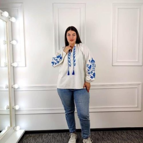 Вышиванка Global (S-2XL) 1084 white (деми) Global 1084 white