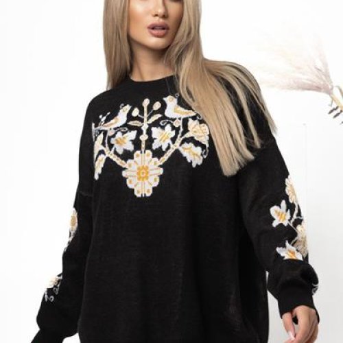 Свитер Global (42-48) 1092 black (зима) Global 1092 black