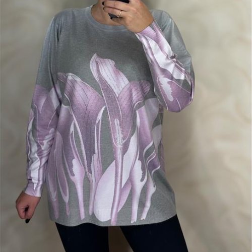 Свитер Shipi (48-54) 25212-1 grey-lilac (зима) Shipi 25212-1 grey-lilac