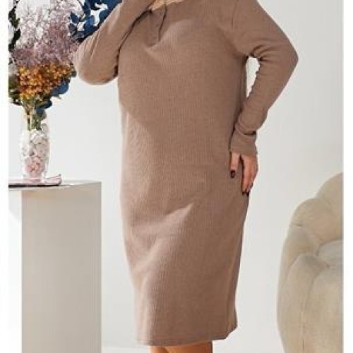 Ночнушка Vehuiah (XL-3XL) VH18 brown (зима) Vehuiah VH18 brown