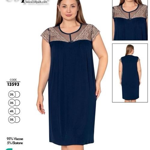 Ночнушка Romeo life (52-58) 13593 navy (лето) Romeo life 13593 navy