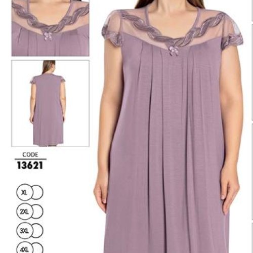 Ночнушка Romeo life (50-56) 13621 grey (лето) Romeo life 13621 grey