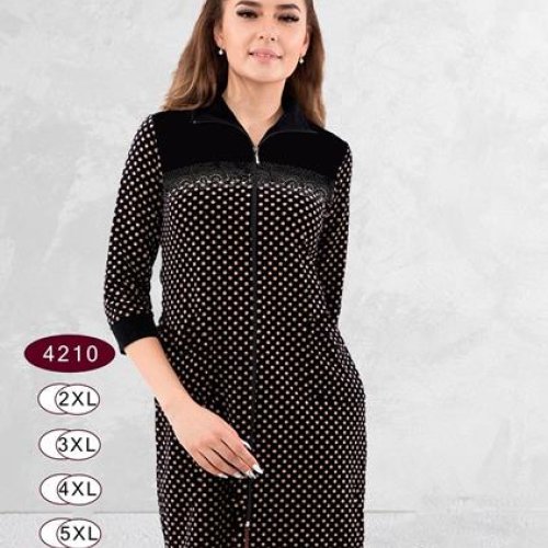 Халат Romeo life (50-56) 4210 black (деми) Romeo life 4210 black