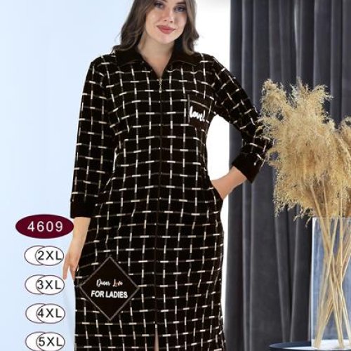 Халат Romeo life (50-56) 4609 black (деми) Romeo life 4609 black