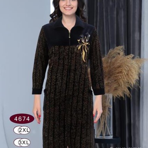 Халат Romeo life (50-56) 4674 navy (деми) Romeo life 4674 navy