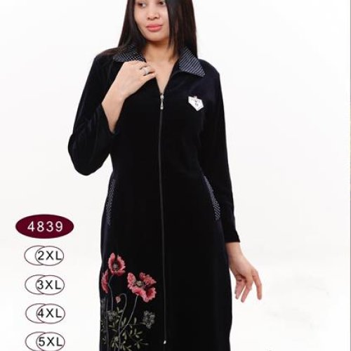 Халат Romeo life (50-56) 4839 black (деми) Romeo life 4839 black
