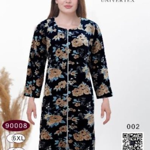 Халат Romeo life (58-64) 90008-002 navy-beige (деми) Romeo life 90008-002 navy-beige