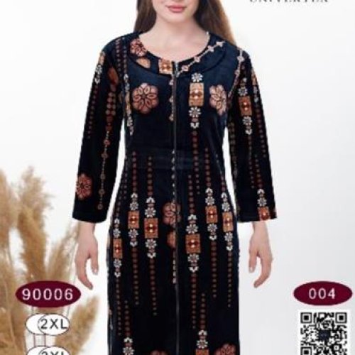 Халат Romeo life (50-56) 9006-004 navy-brown (деми) Romeo life 9006-004 navy-brown