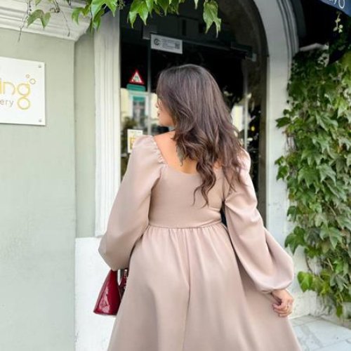 Платье EVA (46-60) 219-1 beige (деми) EVA 219-1 beige
