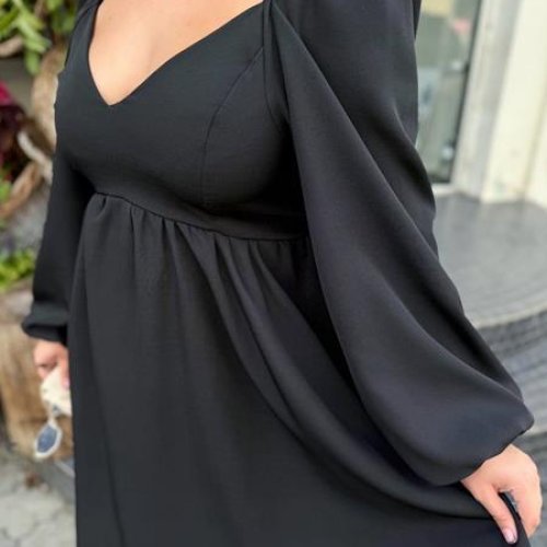 Платье EVA (46-60) 219-1 black (деми) EVA 219-1 black