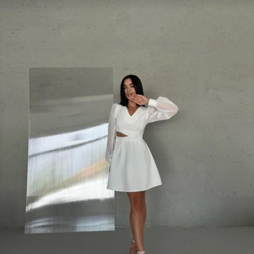 Платье EVA (42-46) 226 white (деми) EVA 226 white