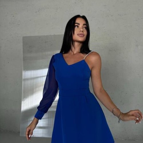 Платье EVA (42-46) 228 blue (лето) EVA 228 blue