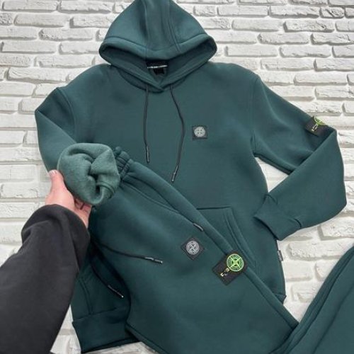 Костюм спорт Yulichka (M-3XL) F30-3779SI d.green (зима) Yulichka F30-3779SI d.green