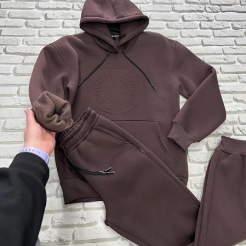 Костюм спорт Yulichka (M-3XL) F30-3789SI brown (зима) Yulichka F30-3789SI brown