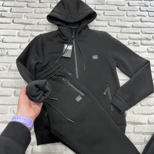 Костюм спорт Yulichka (M-3XL) F3008CKL black (зима) Yulichka F3008CKL black