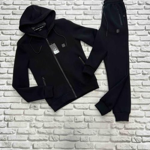 Костюм спорт Yulichka (M-3XL) F3009 CK black (зима) Yulichka F3009 CK black