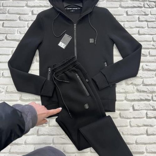 Костюм спорт Yulichka (M-3XL) F3009 CK black (зима) Yulichka F3009 CK black