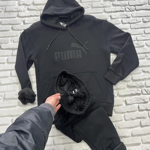 Костюм спорт Yulichka (M-3XL) F35-3788MP black (зима) Yulichka F35-3788MP black