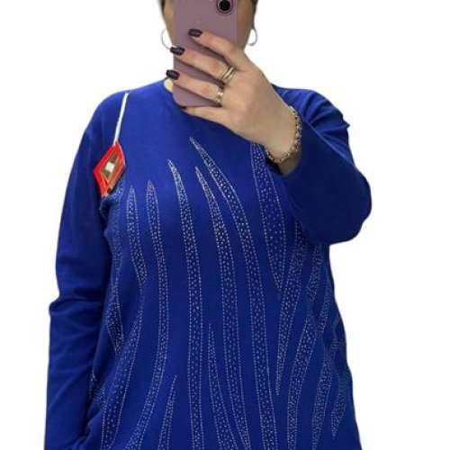 Свитер Anna&Vika (52-60) 24052 blue (деми) Anna&Vika 24052 blue