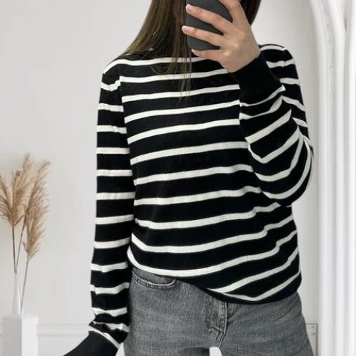 Свитер Novetly Store (48-54) 24001 black-white (зима) Novetly Store 24001 black-white