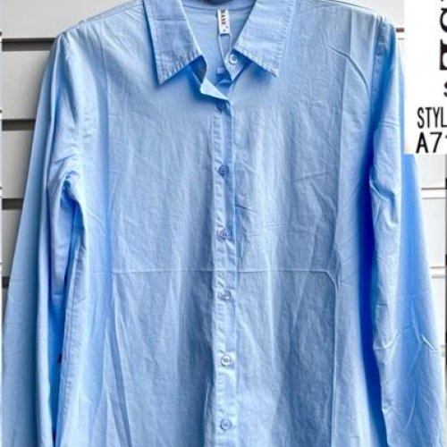 Рубашка BASE (S-2XL) A717 l.blue (деми) BASE A717 l.blue