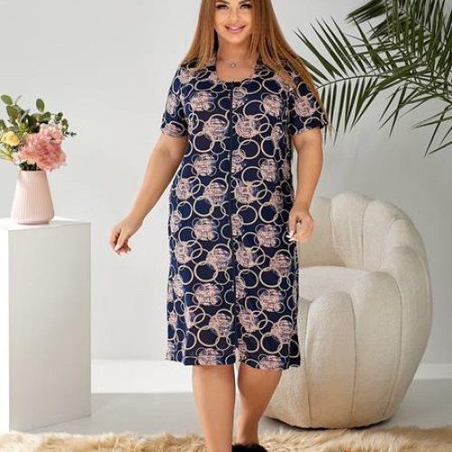 Халат Romeo life (50-60) 1030 navy (лето) Romeo life 1030 navy
