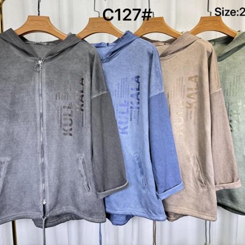 Кофта спорт Kaffir Lily (2XL-5XL) C127 grey (деми) Kaffir Lily C127 grey