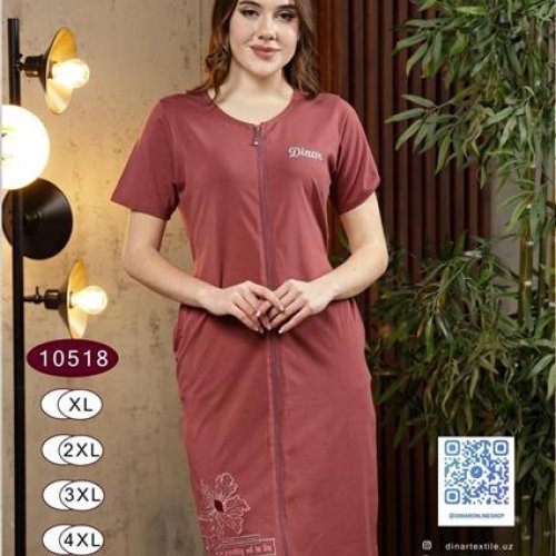 Халат sss Annet (XL-6XL) DO-D10518 brown (лето) sss Annet DO-D10518 brown
