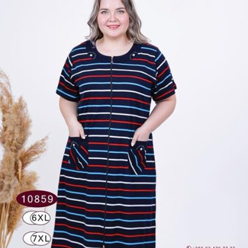 Халат sss Annet (6XL-9XL) DO-D10859 navy (лето) sss Annet DO-D10859 navy