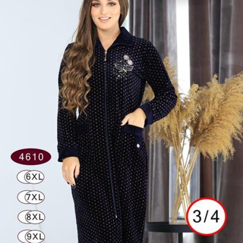 Халат sss Annet (6XL-9XL) DO-D4610 navy (деми) sss Annet DO-D4610 navy