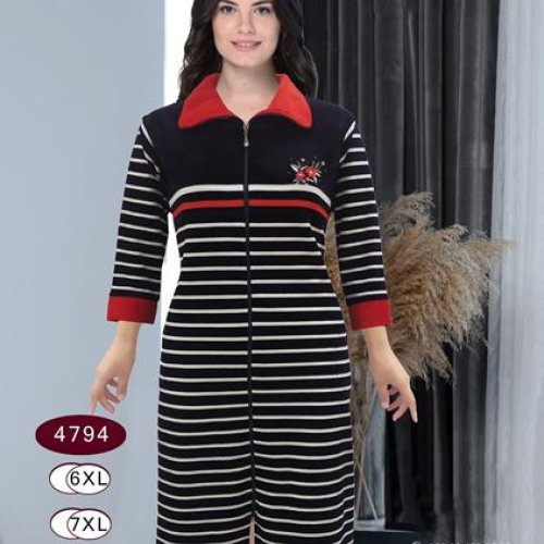 Халат sss Annet (6XL-9XL) DO-D4794 navy (деми) sss Annet DO-D4794 navy