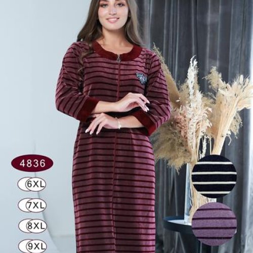 Халат sss Annet (6XL-9XL) DO-D4836 wine (деми) sss Annet DO-D4836 wine