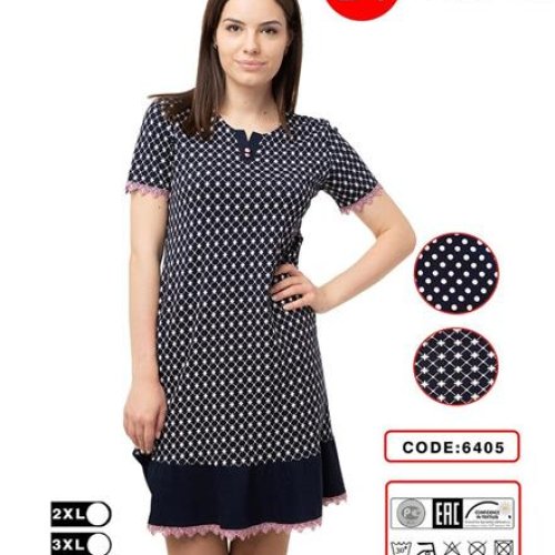 Платье sss Annet (2XL-5XL) DO-D6405 navy (лето) sss Annet DO-D6405 navy