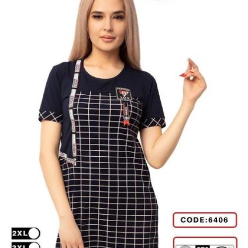 Платье sss Annet (2XL-5XL) DO-D6406 navy (лето) sss Annet DO-D6406 navy