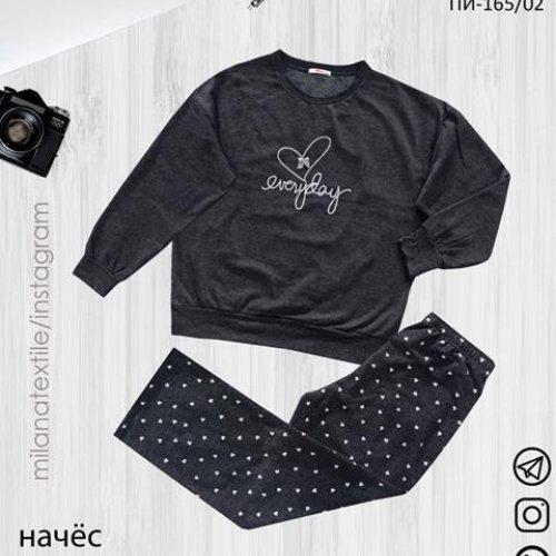Пижама sss Annet (46-56) YT-PI165-02 d.grey (зима) sss Annet YT-PI165-02 d.grey