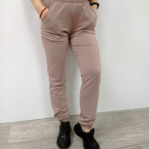 Штаны спорт Sport style (S-XL) 1055 beige (деми) Sport style 1055 beige
