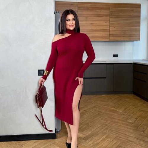 Платье EVA (42-56) 241 wine (деми) EVA 241 wine