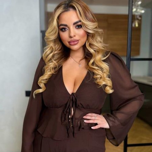 Блузка EVA (42-52) 242 brown (деми) EVA 242 brown