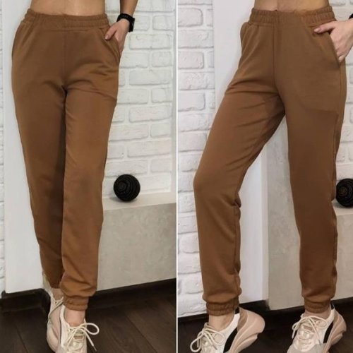 Штаны спорт Sport style (XL-4XL) 10023 brown (деми) Sport style 10023 brown