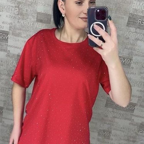 Футболка Novetly Store (M-2XL) 25001 wine (лето) Novetly Store 25001 wine