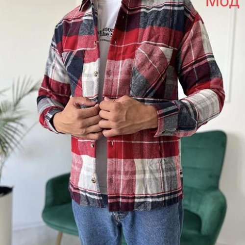 Рубашка Надийка (M-XL) 1794 red (деми) Надийка 1794 red