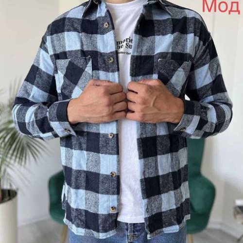 Рубашка Надийка (M-XL) 1794-1 l.blue (деми) Надийка 1794-1 l.blue
