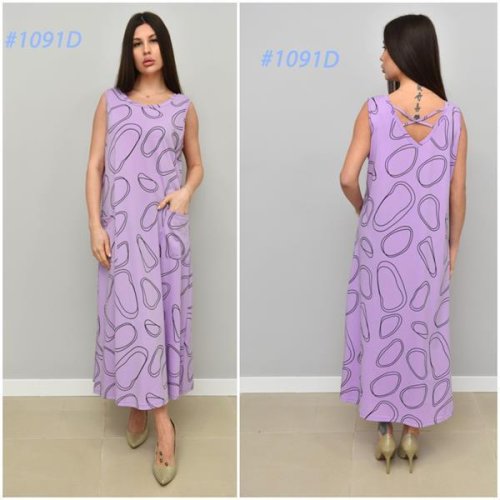 Платье BASE (XL-4XL) 1091D lilac (лето) BASE 1091D lilac
