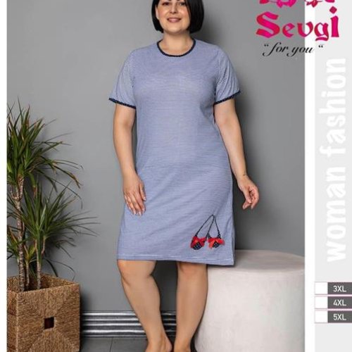 Ночнушка Disneyopt (2XL-4XL) 3123 blue (лето) Disneyopt 3123 blue
