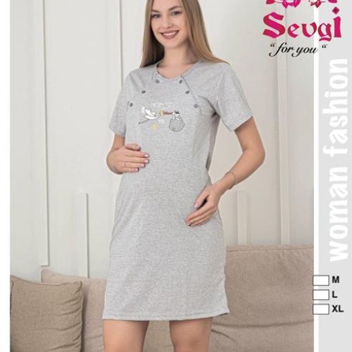 Ночнушка Disneyopt (M-XL) 3184 grey (лето) Disneyopt 3184 grey