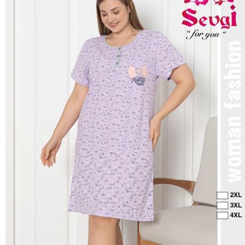 Ночнушка Disneyopt (2XL-4XL) 3296 lilac (лето) Disneyopt 3296 lilac