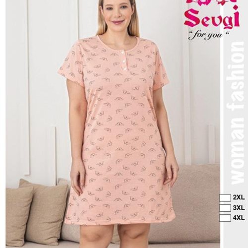 Ночнушка Disneyopt (2XL-4XL) 3300 peach (лето) Disneyopt 3300 peach