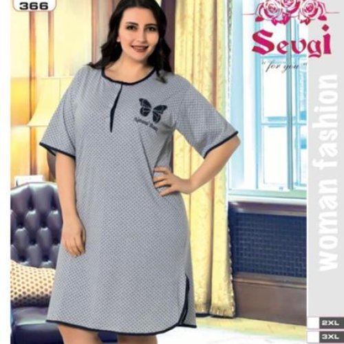 Ночнушка Disneyopt (2XL-4XL) 366 grey (лето) Disneyopt 366 grey
